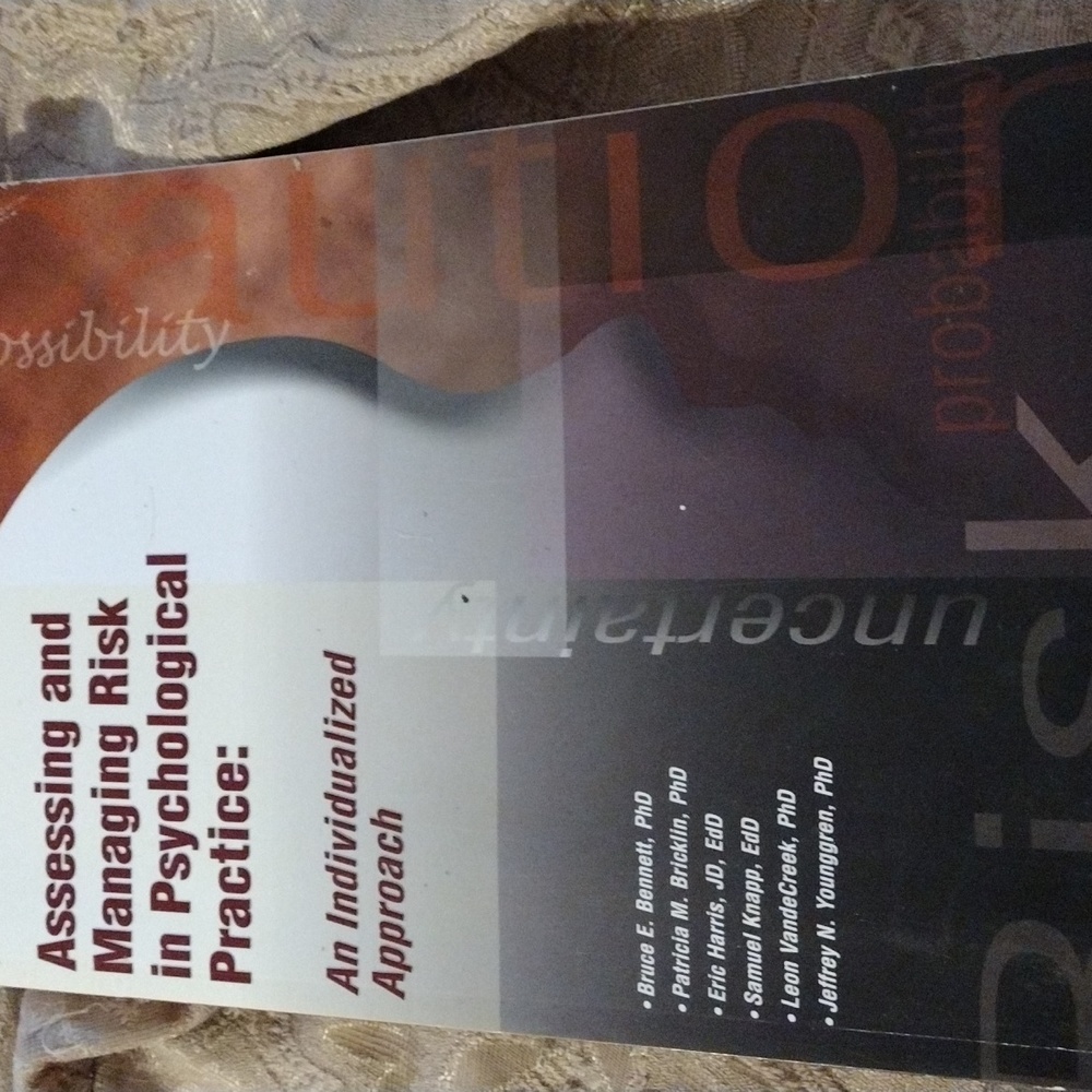 assessing and managing risk in psychological practice